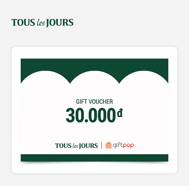 [Giftpop] Tous Les Jours Gift Voucher 30K