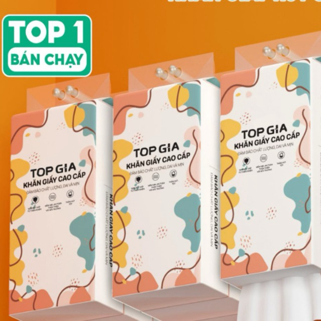 Khăn Giấy Gia Đa Sắc 1280 tơ` 4 lớp, chất lượng từ bột gỗ nguyên chất, phù hợp cho mọi nhu cầu vệ sinh.