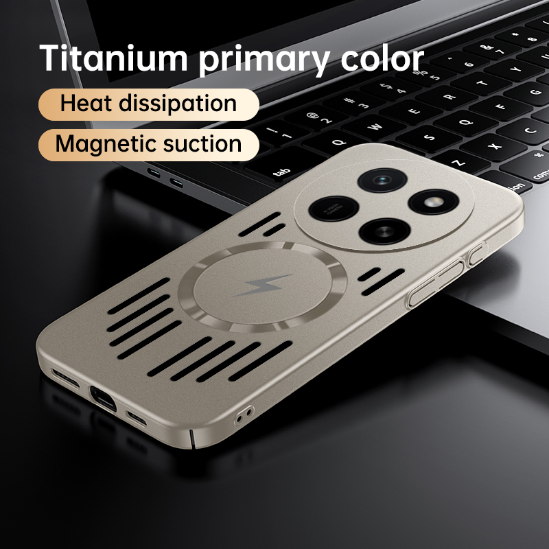 Breathable Phone Case for Honor X80 Pro Max 5G Magnetic Wireless Charging Hard Cooling Heat Dissipation Straight Edge Back Cover - Image 4