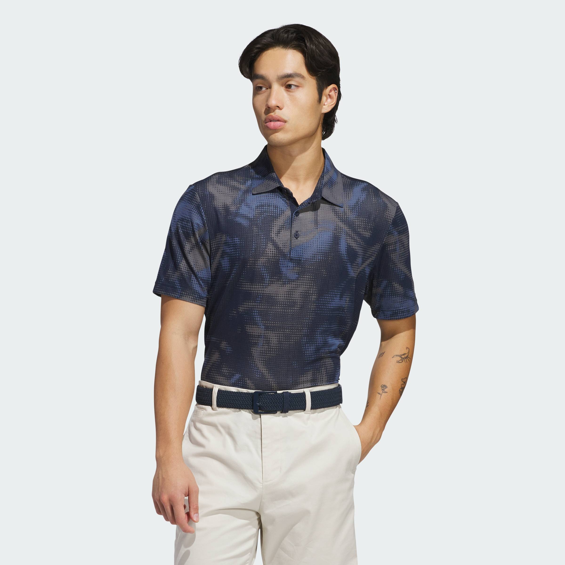[0H-2H 15.7-VOUCHER 15%] adidas Đánh gôn Áo Polo Lưới In Họa Tiết Ultimate365 Nam Màu xanh da trời JN9074