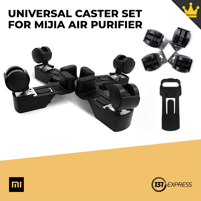 Xiaomi Misou Universal Caster Set For Mijia Air Purifier [ 360° Universal Wheel, Convenient, Wear-Resistant, PP, PA Material, Durable, Easy Install, Flexible, Smooth, For Air Purifier 2, 2S, 3, Pro ] Singapore