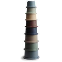 Mushie Stacking Cups Toy (4 Designs) Educational Toy for 6 Months+ Baby Sensory Play Motor Skills