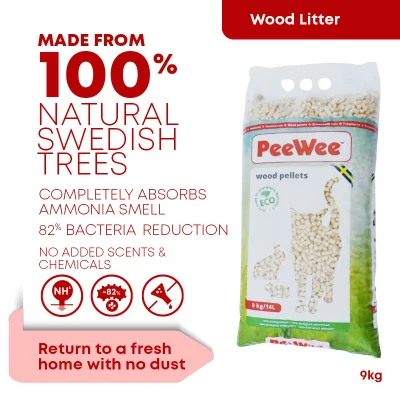 PeeWee Eco Wood Litter for Cats 9kg