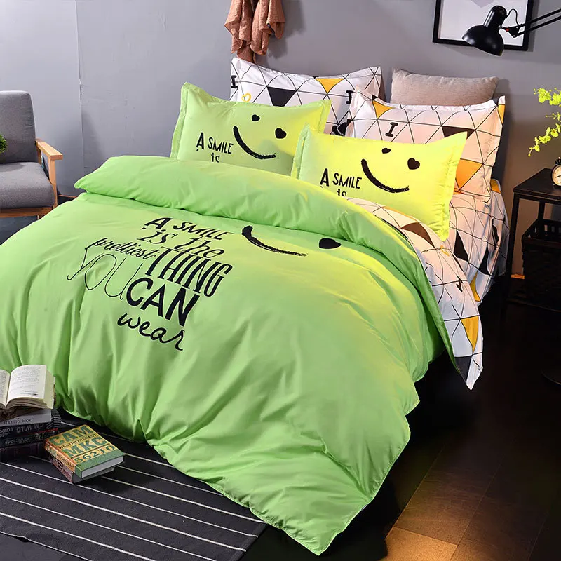 【HSDXGV】 Stripe Plaid Blue Lover Sweet Bedclothes 3/4 pcs Bedding Set 1.5m 1.8m 2m 2.2m Flat Sheet Bed Linens King Queen Duvet Cover Beds ราคา  6,284 บาท*ส่งฟรี