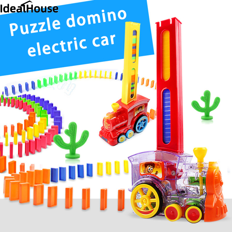 IDealHouse Store Fast Delivery Dominos Train Set Automatic Dominos Blocks