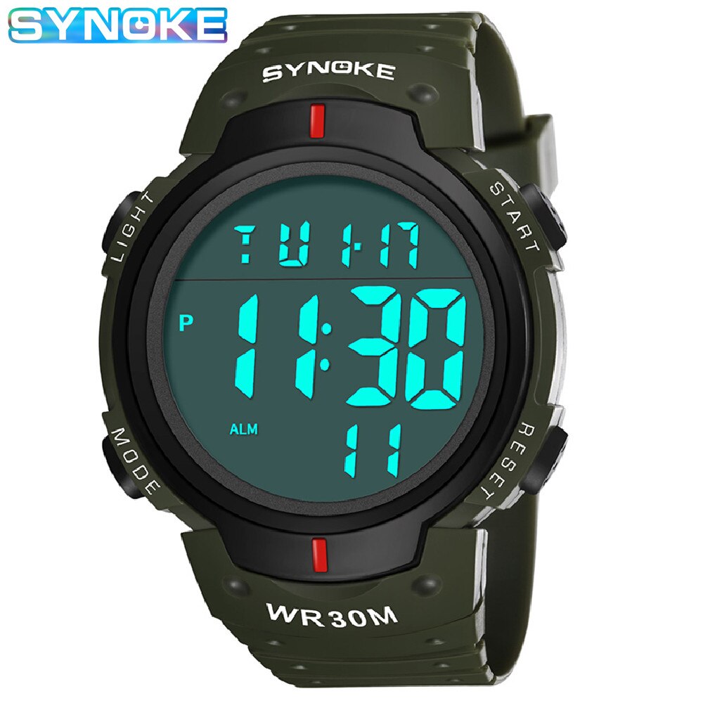 SYNOKE Outdoor Sport Watch 30M Waterproof Digital Men Fashion MultiFunction Waterproof Digital Watch Men ราคา 298 บาท*ส่งฟรี