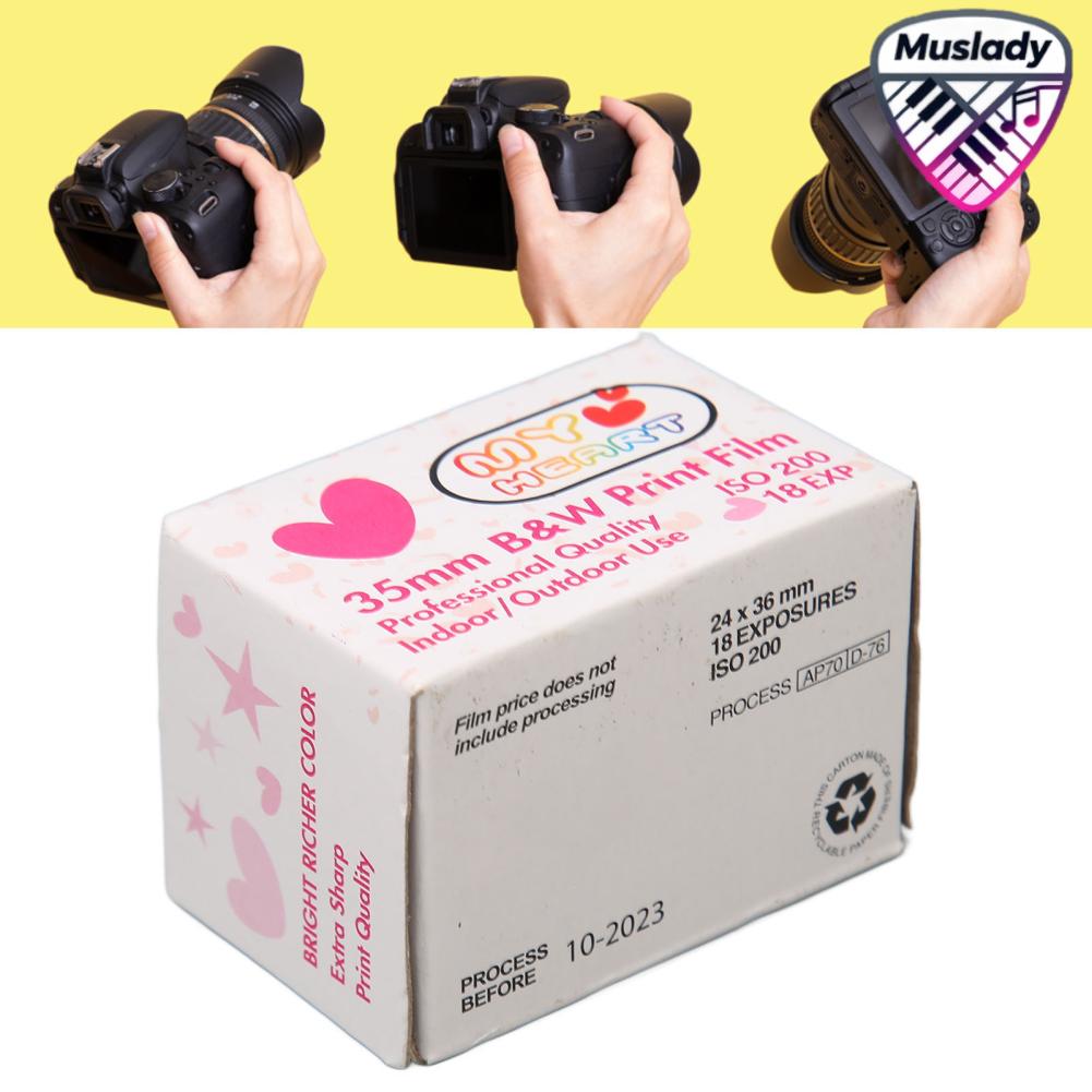 MUSLADY กล้อง 35 มม.ฟิล์มเนกาทีฟขาวดำความคมชัดสูงระดับมืออาชีพละติจูดแสงกว้าง 35 มม.ฟิล์มพิมพ์ขาวดำ Fine Grain ISO 200 สำหรับกล้อง 135 ราคา 189 บาท*ส่งฟรี