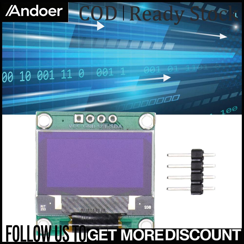 Andoer โมดูลไดโอดเปล่งแสงอินทรีย์อินเทอร์เฟซ I2C ความละเอียดสูงมุมมองขนาดใหญ่ 0.96 นิ้วหน้าจอ LED สำหรับครัวเรือนอัจฉริยะ ราคา 136 บาท*ส่งฟรี
