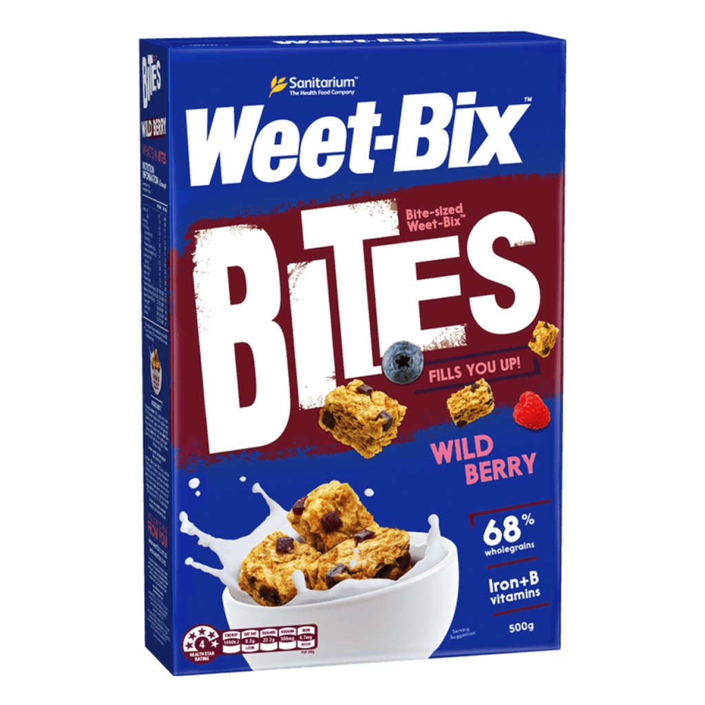 Bánh Ngũ Cốc Dâu Rừng, Weet-Bix Bites, Wild Berry (500g)