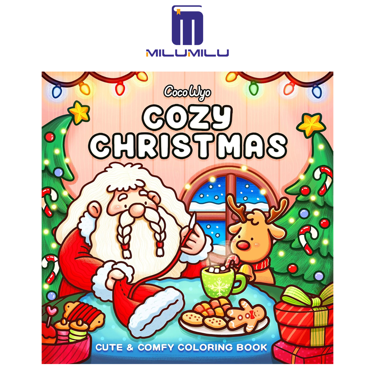 Cozy Christmas: สมุดภาพระบายสีสำหรับผู้ใหญ่และเด็ก (Cozy Spaces Coloring) ปกอ่อนโดย Coco Wyo หนังสือภาษาอังกฤษดั้งเดิม