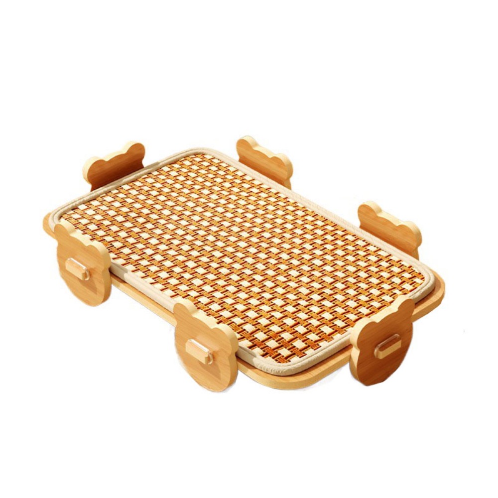 ZENDO12 Có thể tháo rời Giường thú cưng nâng cao Hình tròn/Hình chữ nhật Chống trầy xước Mái che cho mèo mùa hè Thực tế Thảm Sisal/Làm Mát Thảm làm mát cho mèo có chân đế Sử dụng mùa hè - 5