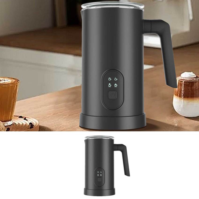 Đồ tạo bọt sữa Điện-4 Trong 1 Tự Động Máy đánh sữa 350Ml dung tích lớn Máy đánh sữa Im Lặng Hoạt Động Máy đun sữa Và Ấm Hơn dung tích lớn Nóng & Lạnh Dụng cụ đánh bông sữa Maker Cho Cà Phê Latte Sô Cô La