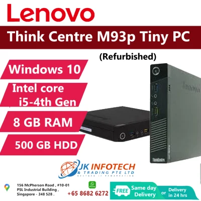 [Same Day Delivery or within 24 hrs Delivery ] Lenovo Think Centre M93P Tiny Business Desktop , Intel Core i5-4th Gen | 8GB RAM | 500 HDD | WINDOWS 10 |MS OFFICE (Refurbished)
