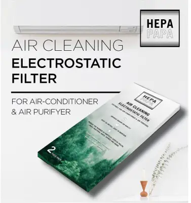 HEPAPAPA Aircon Filter [2 Pieces / Pack] [35x23cm]