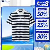 Áo POLO nam HLA x ZOLA kẻ sọc cao cấp thiết kế cổ bẻ tinh tế phong cách năng động co giãn thoáng mát