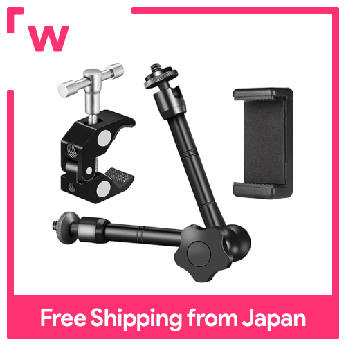 Krgnple】tay đòn Camera cánh tay ma thuật chụp trên cao 11 siêu Kẹp đầu đứng/thiết bị ánh sáng trong nhiếp ảnh bàn cố định cánh tay máy chiếu Camera hành động góc tốt nhất Webcam Video tương thích nhấp nháy (màu đen)