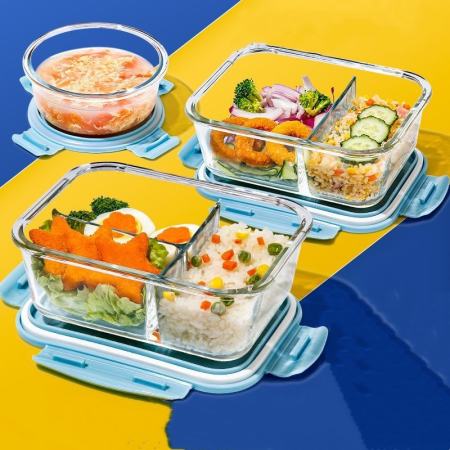 HF Glass Crisper Airtight Food Keeper Lunch Box - Kids
