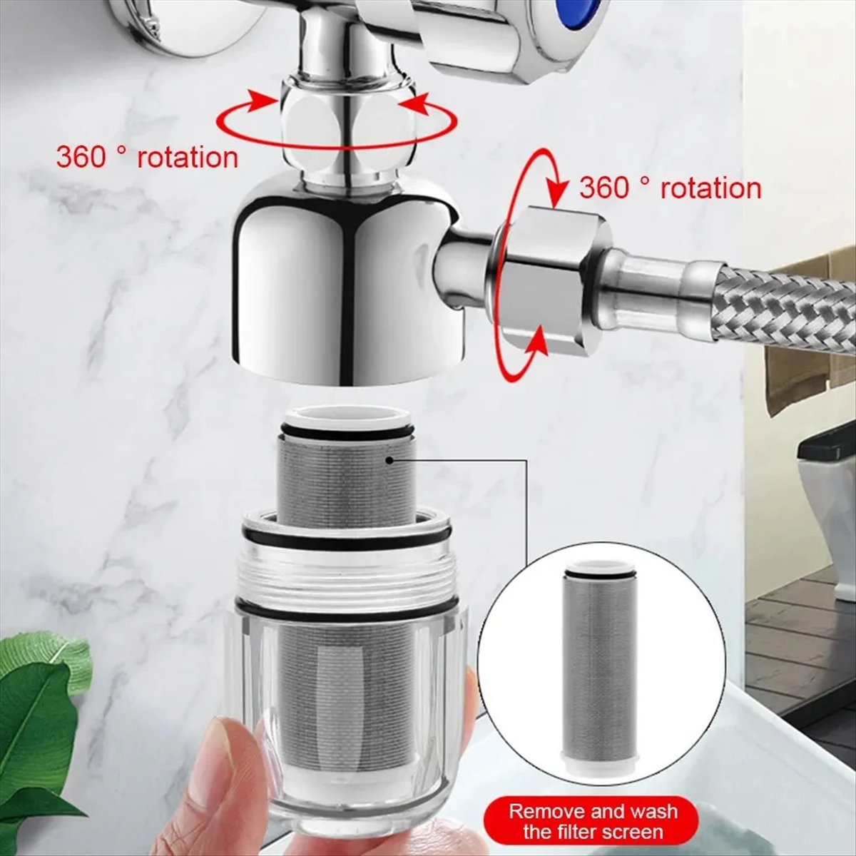 Household Stainless Steel Purifier Direct Drinking Tap Clean Drinking Purification Water Filter Heater Washing Machine Easy Install