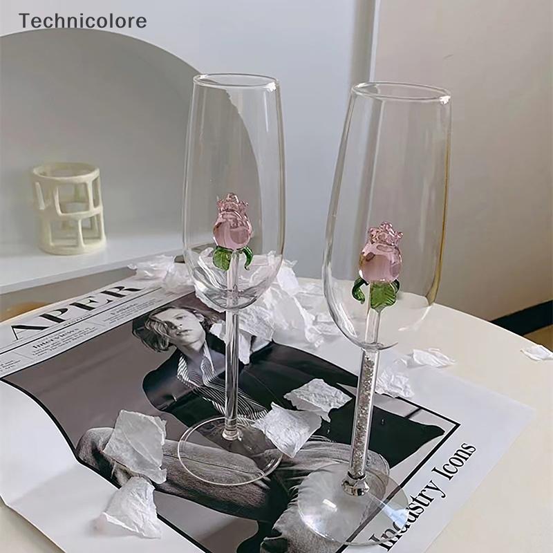 Technicolore แก้วไวน์สีแดงสีขาวทรงกุหลาบ3D สุดสร้างสรรค์ถ้วยใส่เครื่องดื่มถ้วยแก้วแชมเปญสำหรับใช้ในครัวเรือนของขวัญวาเลนไทน์สุดน่ารัก ราคา 286 บาท*ส่งฟรี