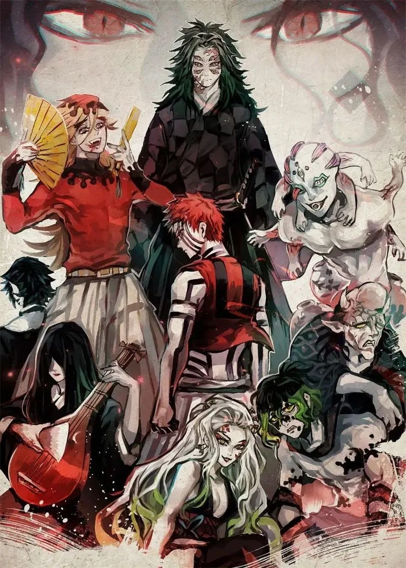 Canvas Painting Posters and Prints Wall Art Japan Classic Hot Anime Demon Slayer Poster Aesthetics Manga Kawaii Art Room Decor