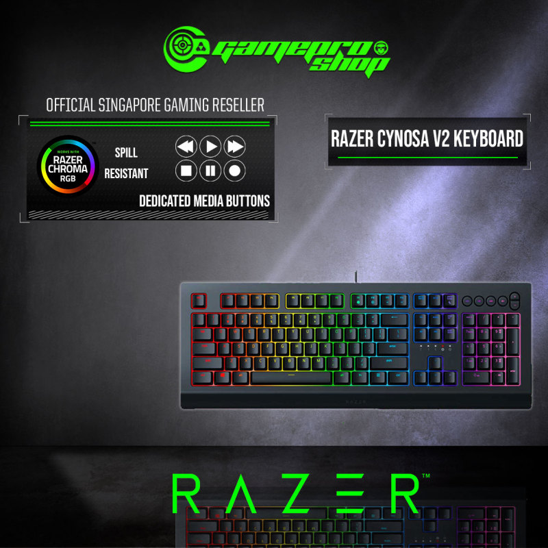 Razer Cynosa V2 Chroma RGB MEM Gaming Keyboard - RZ03-03400100-R3M1 Singapore