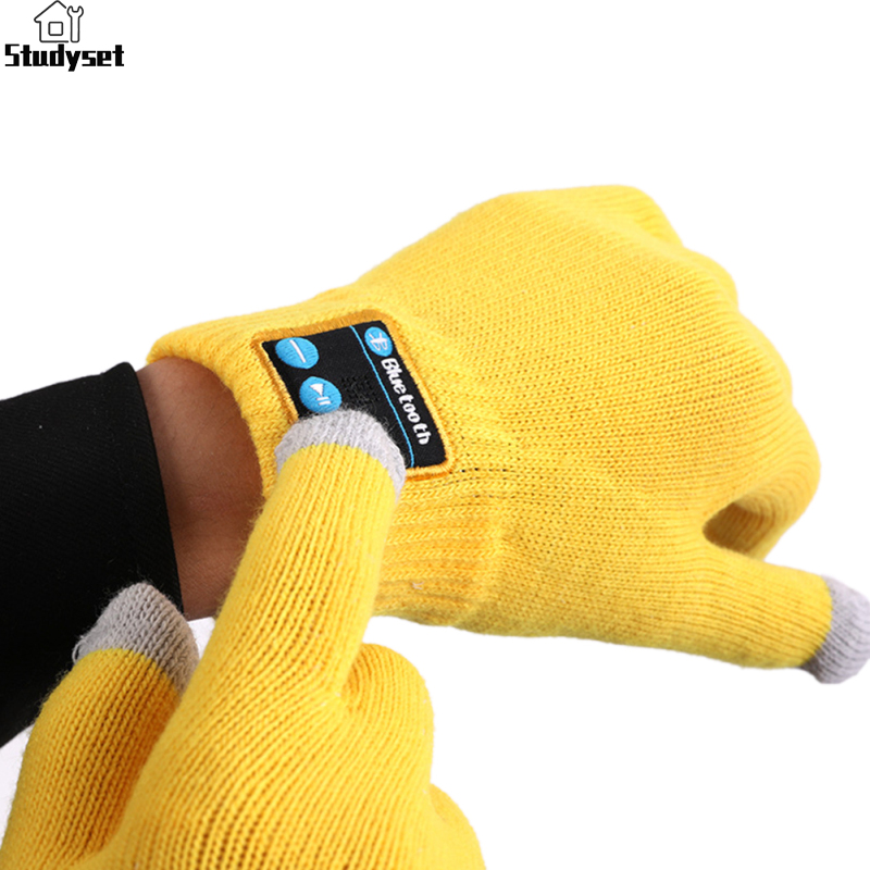 Studyset IN stock Bluetooth Gloves With Built In Mic Speaker Winter Smart Sport Gloves Warm touch-screen Bluetooth gloves