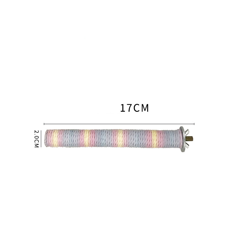 UNIKI Màu bông vẹt cực linh hoạt treo Clip Swing đầy màu sắc cá rô xoay thoải mái chim bông Dây đu vật nuôi cung cấp - 2