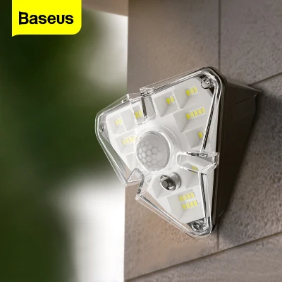 Baseus LED Solar Light Outdoor Solar Wall Lamp Waterproof Solar Garden Light PIR Motion Sensor Street Light For Garden Balcony OutDoor BBQ Strong Light