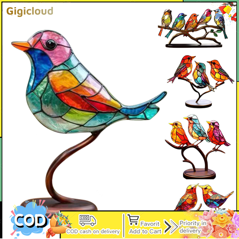 Colorful Birds Ornament Modern Style Tabletop Bird Decoration Home Decor Gift Perfect For Living Room Bedroom Office