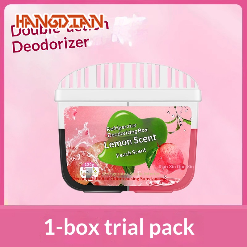 HANGDIAN Dual-Action Odor Eliminator for Fridge with Fresh Fruit Scent ราคา 36 บาท*ส่งฟรี