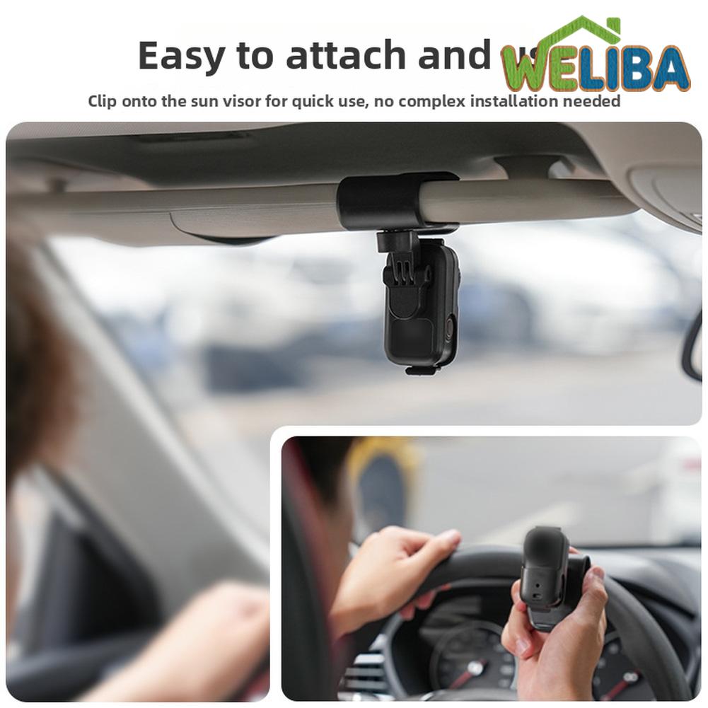 【WELIBA】 For DJI For Nano Camera Sun Visor Clip Holder for Car Mount ABS Black 8 7.5 5CM [not miss it][New product release] ราคา 608 บาท*ส่งฟรี