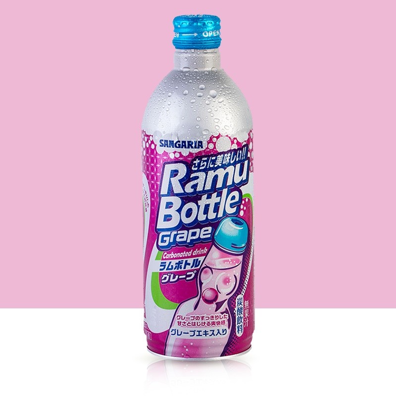 [HCM] NƯỚC UỐNG SODA CÓ GAS SANGARIA RAMU BOTTLE ( CHAI 500ML- VỊ NHO)- HÀNG NHẬT NỘI ĐỊA
