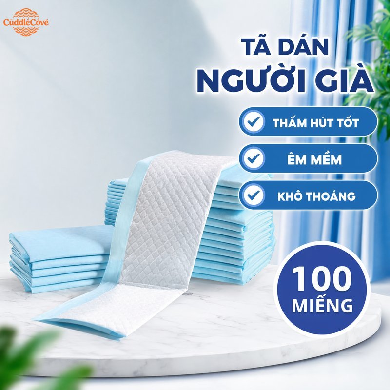CuddleCove Tấm lót thấm hút 60 90 pad trải giường chống thấm chống rò rỉ bề mặt mềm dễ vệ sinh dùng tại nhà