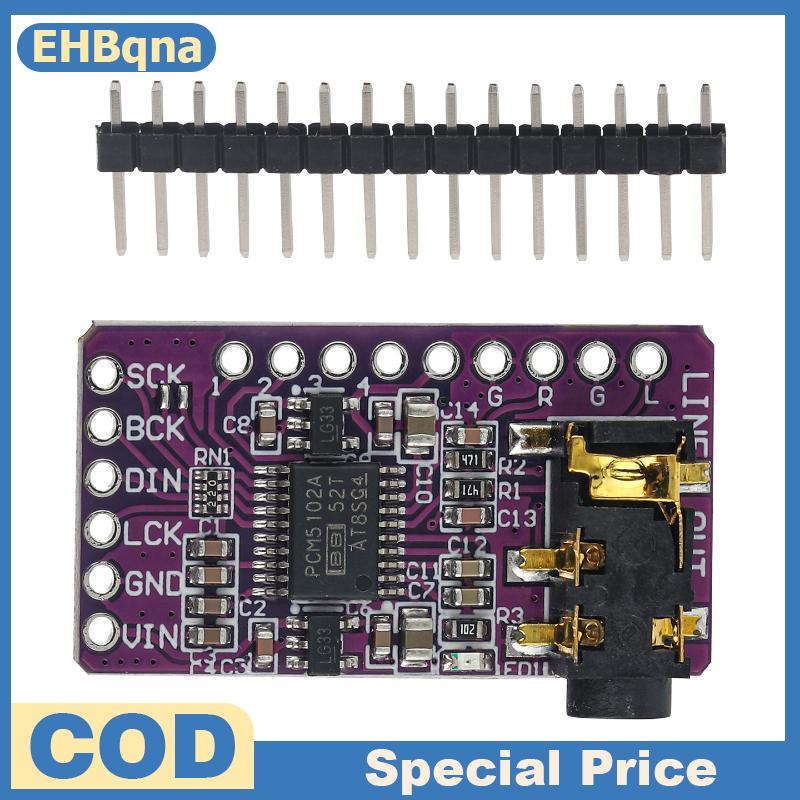 ❤❤❤Hot Sale EHBqna บอร์ดถอดรหัส PCM5102 32Bit 384กิโลเฮิรตซ์1ชุดโมดูลเสียงดิจิตอลอินเตอร์เฟส I2S สำหรับการอัพเกรดระบบเสียงไฮไฟ ราคา 74 บาท*ส่งฟรี