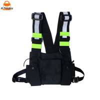 Reflective Vest High Visibility Fashion Chest Front Bag Lightweight Outdoor Safety Vest Adjustable for Men Women