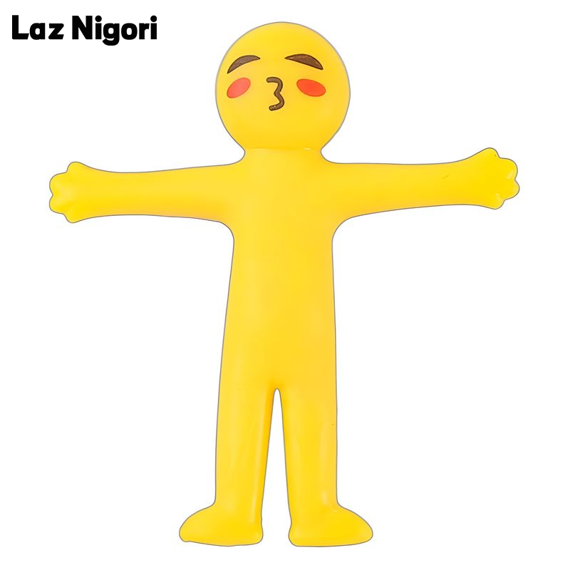 Laz Nigori Stretchy Yellow Man Stress Relief Toy - Fun Squishy Antistress Figure for Emotional Release and Mind Relaxation ราคา 14 บาท*ส่งฟรี