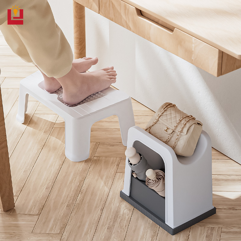 YONUO Office Ottoman Living Room Plastic Leg Stool Foot massage stool Ergonomic design foot wrap stool