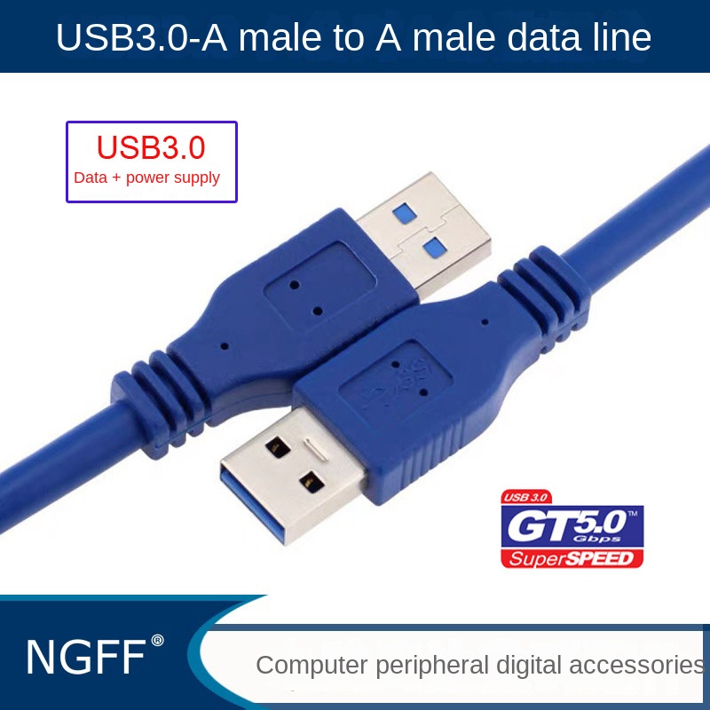 Cáp Dữ Liệu USB 3.0 A 5m | Tốc Độ Cao | Đầu Đực Sang Đực |Chiều Dài 0.25M - 5M | Màu Xanh Dương