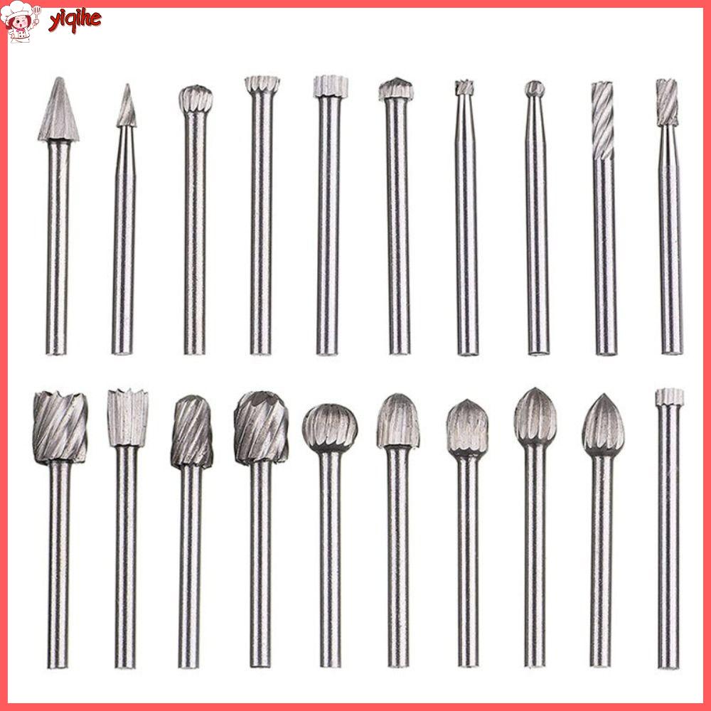 YIQIHE Phủ Titan Phụ kiện chế biến gỗ Thép tốc độ cao Giũa khắc Mũi khoan gỗ Dụng cụ khắc gỗ Dụng cụ mài xoay Bộ mũi khoan Bộ dao phay