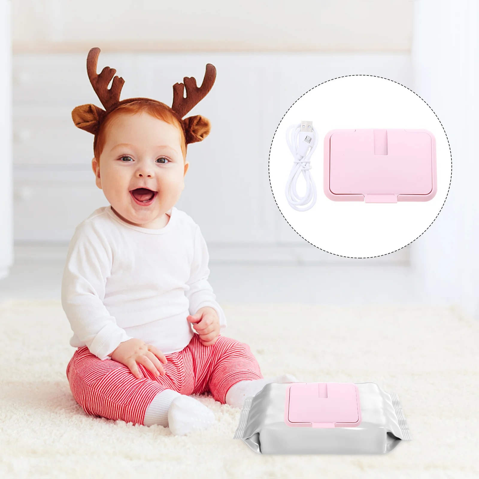 Lau ấm hơn giấy ướt nóng làm cho khăn lau Hộp giữ ấm bé ABS Máy trang điểm container chủ