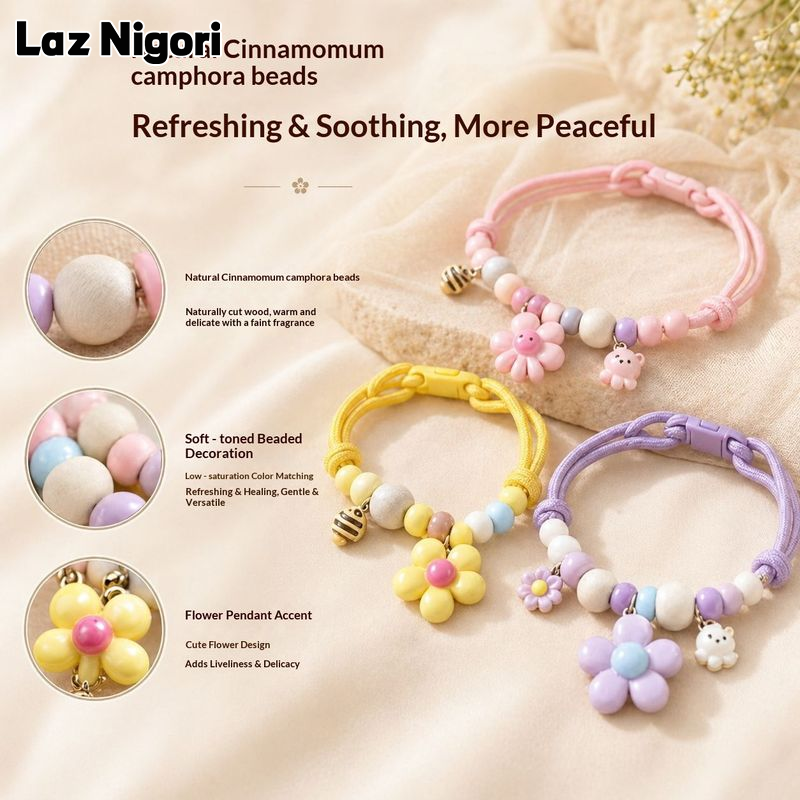 Laz Nigori Cute Cartoon Pet Collar with Adjustable Safety Buckle and Adorable Charms for Flea Protection ราคา 40 บาท*ส่งฟรี