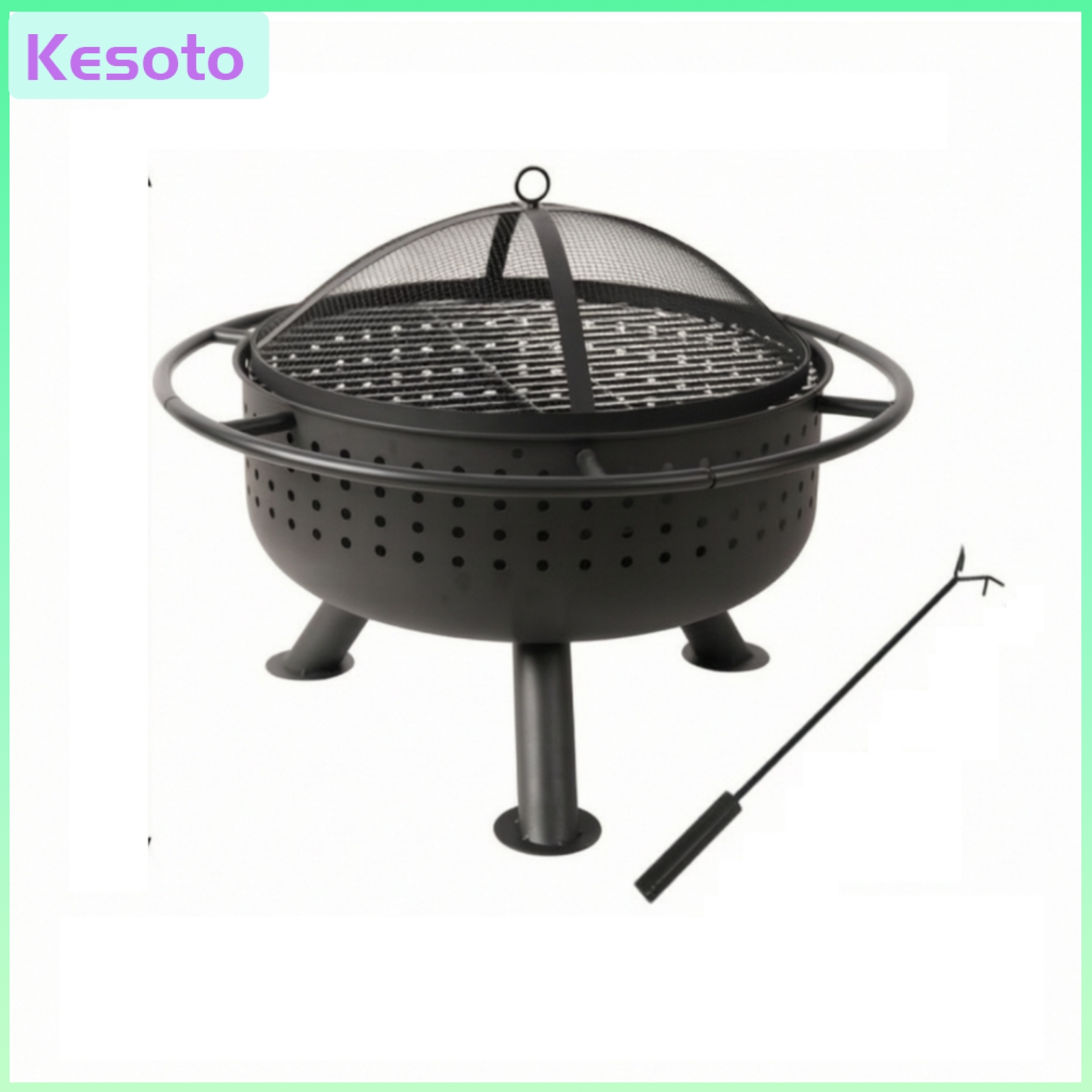 อุปกรณ์กีฬาและฟิตเนส Kesoto Outdoor Charcoal Fire Bowl Grill Heavy Duty Fire Bowl พร้อม Grill ขนาดกะทัดรัดทนทานสำหรับผู้ไปแคมป์ ราคา 16,028 บาท*ส่งฟรี