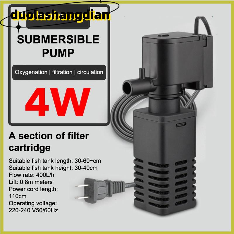 [Duola] Nhựa 3 Trong 1 Fish Tank Lọc Lọc Tăng Oxy Không Khí Aquarium Lọc Với Bên Trong Miếng Bọt Biển 4 6 12 20 30W - 4