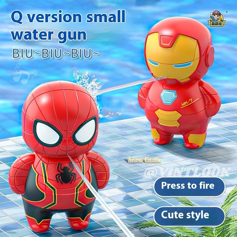 VINTLOOK Cute Captain America Water Gun Toy for Kids, Easy to Use and Portable ราคา 61 บาท*ส่งฟรี