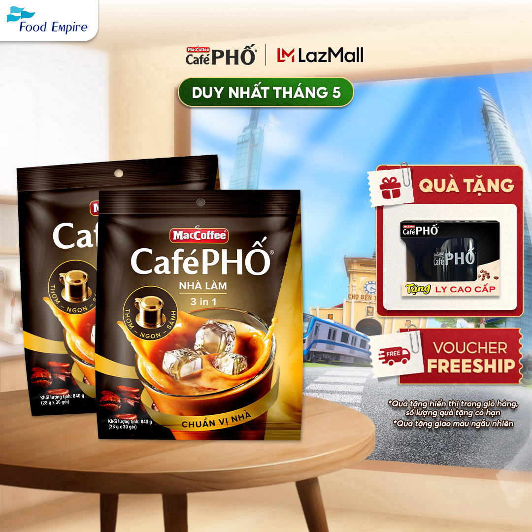 Combo 2 Túi Cà phê Phố Nhà làm - MacCoffee (túi 30 gói x 28g)