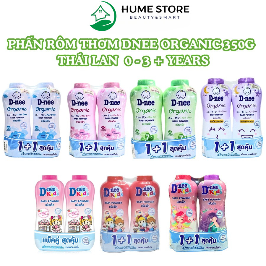 Phấn Rôm Dnee Organic Thái Lan Baby Power 350g Hume