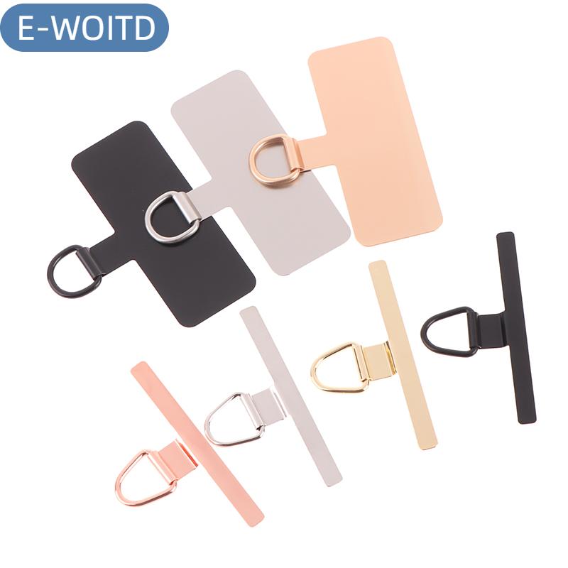 【E-WOITD】 Ultra-mỏng thép không gỉ điện thoại Tether vá Gasket điện thoại di động Bộ phận dây đeo an toàn kết nối mảnh
