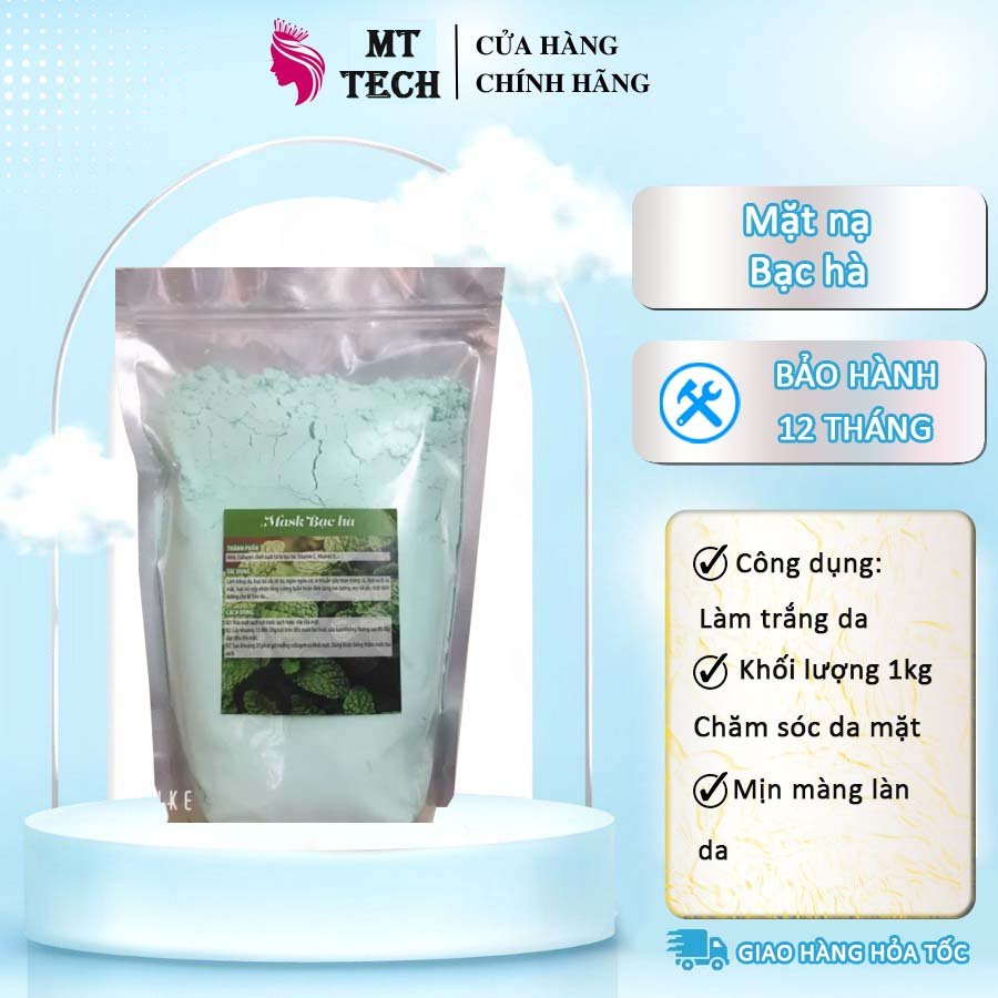 Gói 500g - 1kg bột dẻo đắp, mặt nạ bạc hà, mặt nạ colagen trắng da, dùng cho spa cá nhân tại nhà.