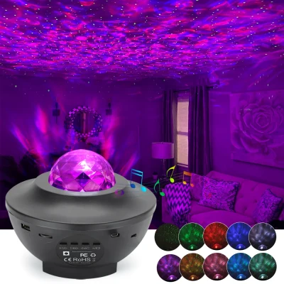 Colorful LED Starry Sky Galaxy Projector Nightlight USB Blueteeth Music Player Star Night Light Projection Lamp Child Gifts