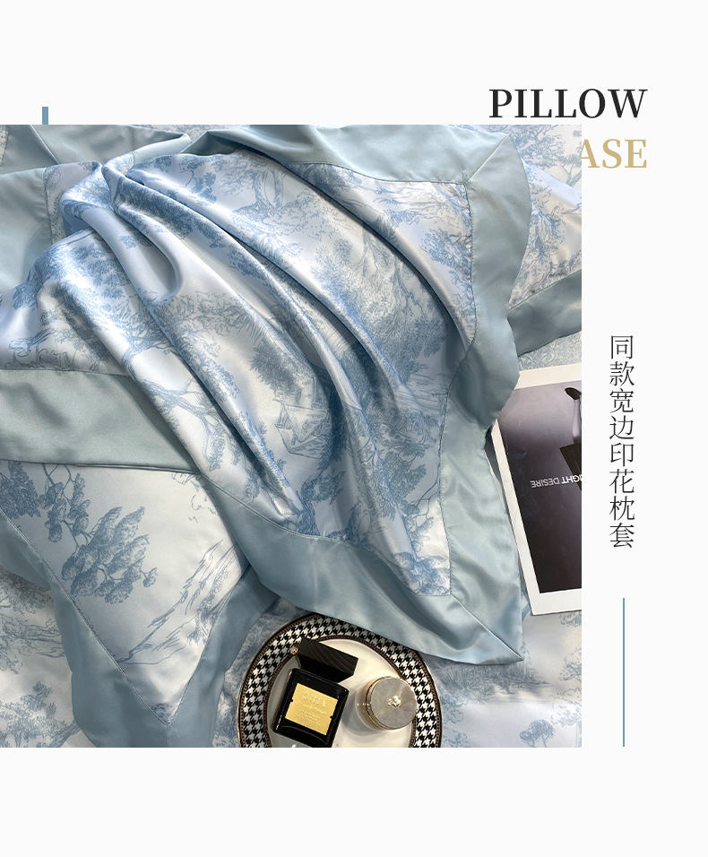 Home Textile Bedding Set 100% Tencel Quilt Duvet Cover Flat Sheet Pillowcases Comforter Bed ens Queen King U.B · v4